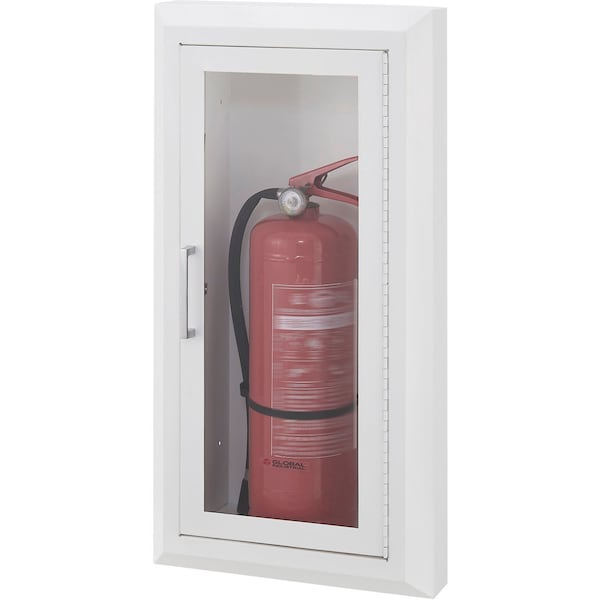 Global Industrial Fire Extinguisher Cabinet, Semi-Recessed, Fits 10 Lbs. 670599 - main
